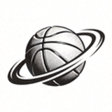 NBA实时比分网网站Logo，蓝色篮球图标与文字组合